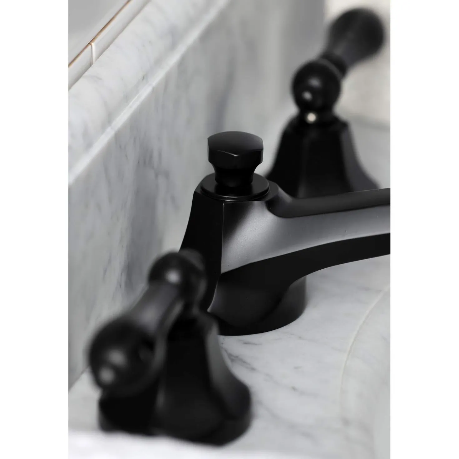 Kingston Brass KS446XPKL-P Duchess Widespread Bathroom Faucet with Brass Pop-Up