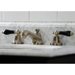 Kingston Brass KS446XPKL-P Duchess Widespread Bathroom Faucet with Brass Pop-Up