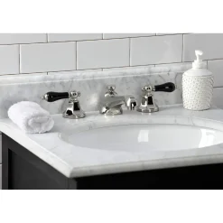 Kingston Brass KS446XPKL-P Duchess Widespread Bathroom Faucet with Brass Pop-Up