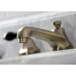 Kingston Brass KS446XPKL-P Duchess Widespread Bathroom Faucet with Brass Pop-Up