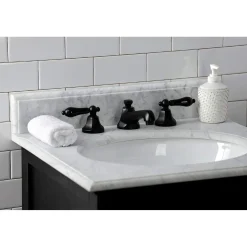 Kingston Brass KS446XPKL-P Duchess Widespread Bathroom Faucet with Brass Pop-Up