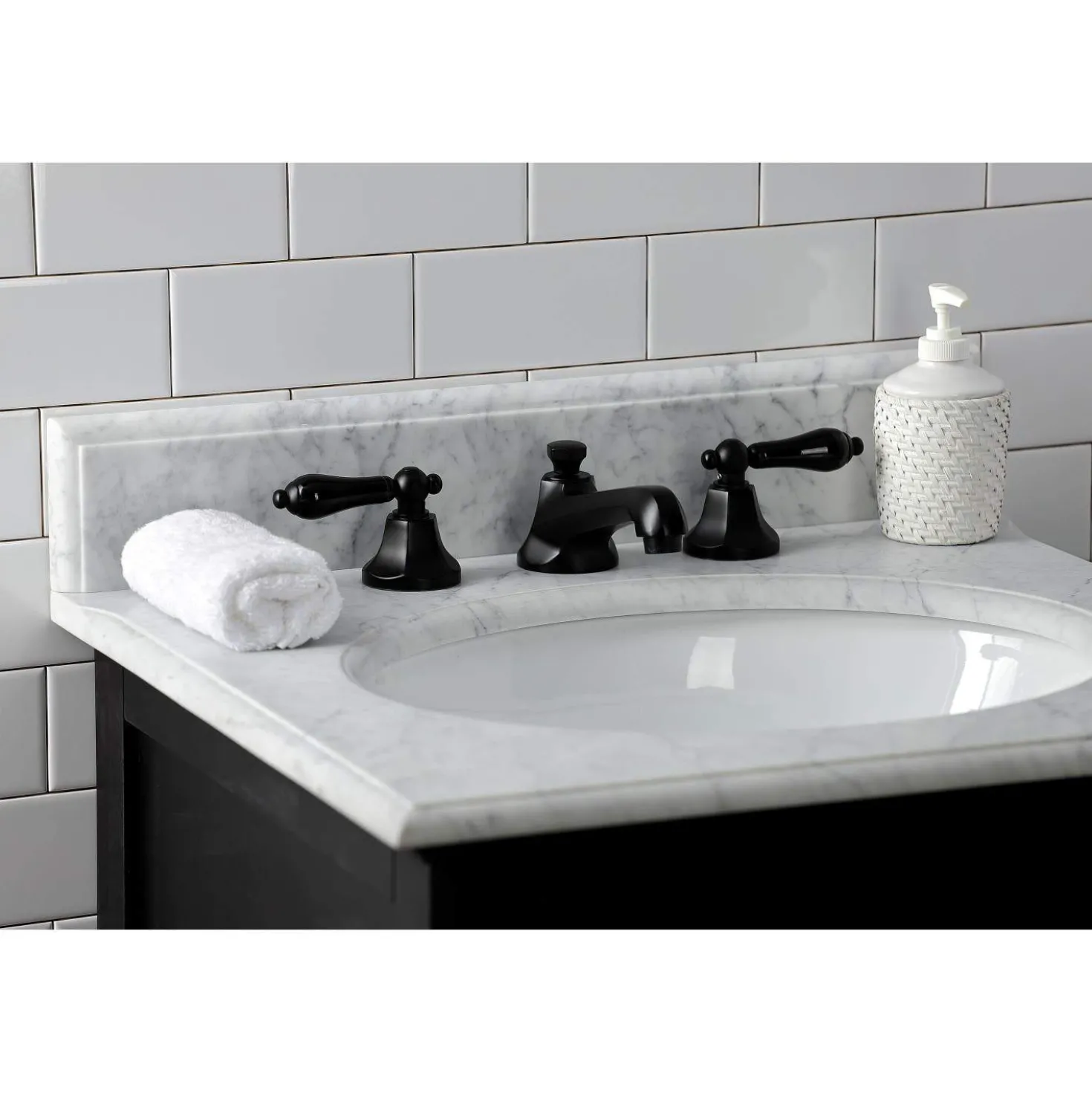 Kingston Brass KS446XPKL-P Duchess Widespread Bathroom Faucet with Brass Pop-Up