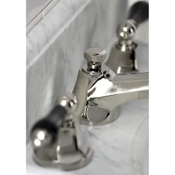 Kingston Brass KS446XPKL-P Duchess Widespread Bathroom Faucet with Brass Pop-Up