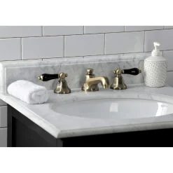 Kingston Brass KS446XPKL-P Duchess Widespread Bathroom Faucet with Brass Pop-Up