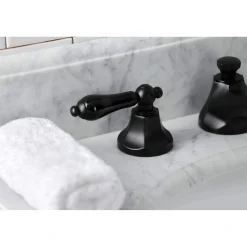 Kingston Brass KS446XPKL-P Duchess Widespread Bathroom Faucet with Brass Pop-Up