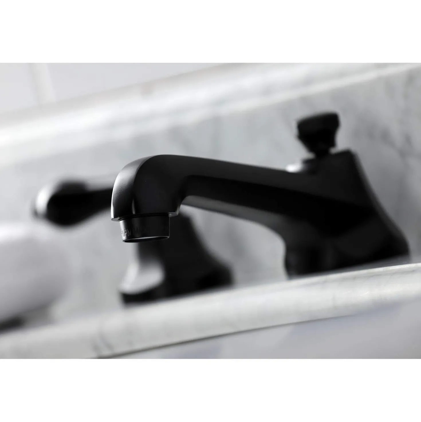 Kingston Brass KS446XPKL-P Duchess Widespread Bathroom Faucet with Brass Pop-Up