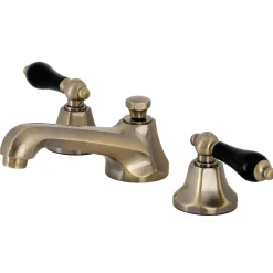 Kingston Brass KS446XPKL-P Duchess Widespread Bathroom Faucet with Brass Pop-Up