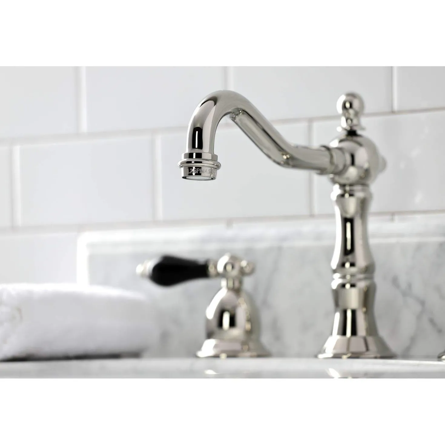 Kingston Brass KS197XPKL-P Duchess Widespread Bathroom Faucet with Brass Pop-Up