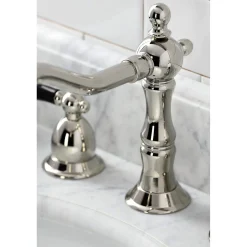 Kingston Brass KS197XPKL-P Duchess Widespread Bathroom Faucet with Brass Pop-Up