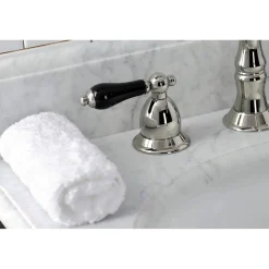 Kingston Brass KS197XPKL-P Duchess Widespread Bathroom Faucet with Brass Pop-Up