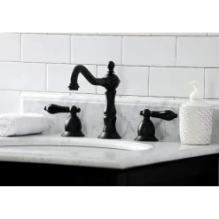 Kingston Brass KS197XPKL-P Duchess Widespread Bathroom Faucet with Brass Pop-Up