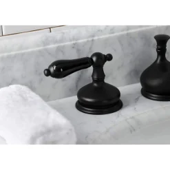 Kingston Brass KS116XPKL-P Duchess Widespread Bathroom Faucet with Brass Pop-Up