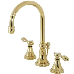 Kingston Brass KS298XTAL-P Tudor Widespread Bathroom Faucet with Brass Pop-Up