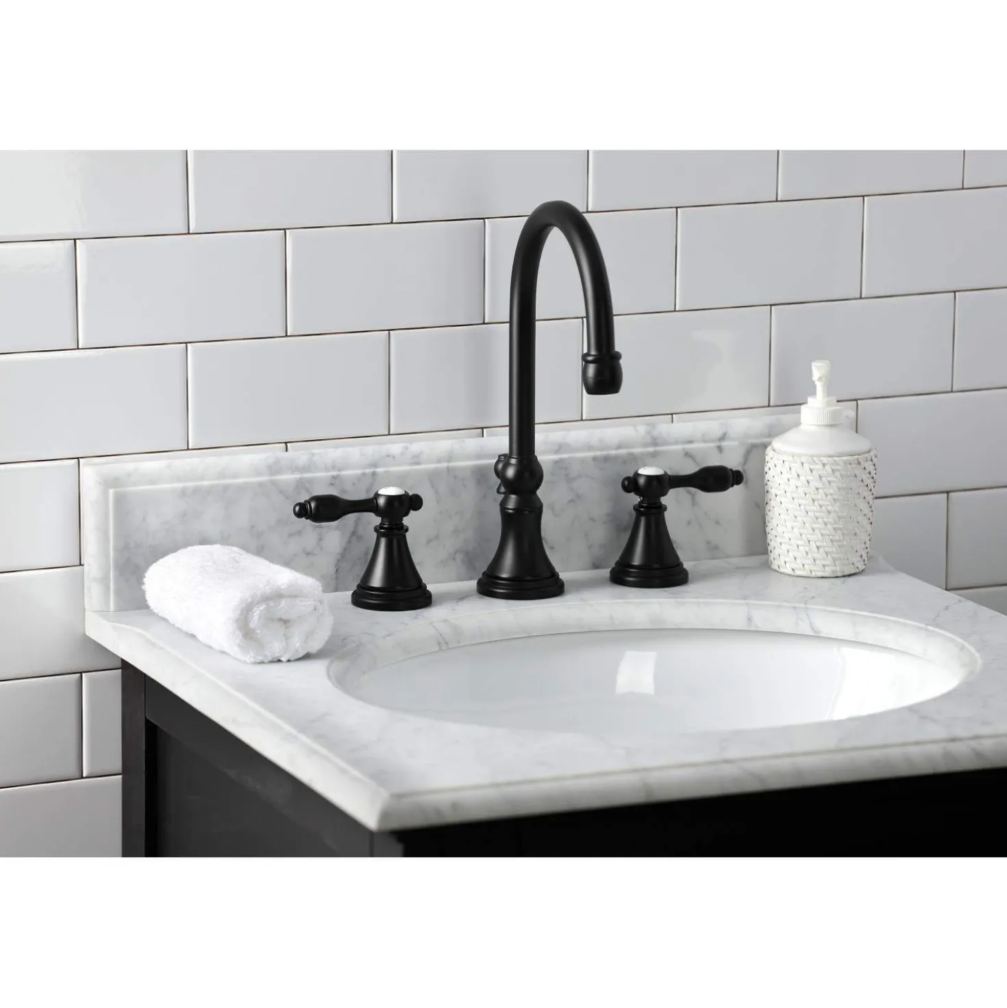 Kingston Brass KS298XTAL-P Tudor Widespread Bathroom Faucet with Brass Pop-Up