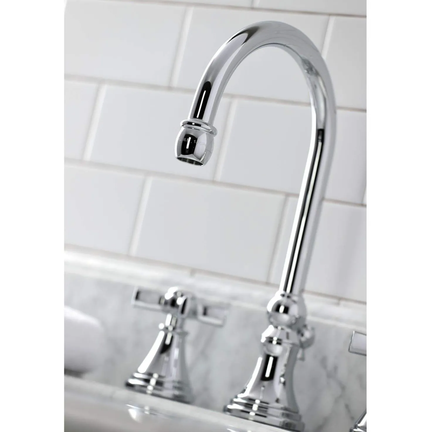 Kingston Brass KS298XZX-P Millennium Widespread Bathroom Faucet with Brass Pop-Up