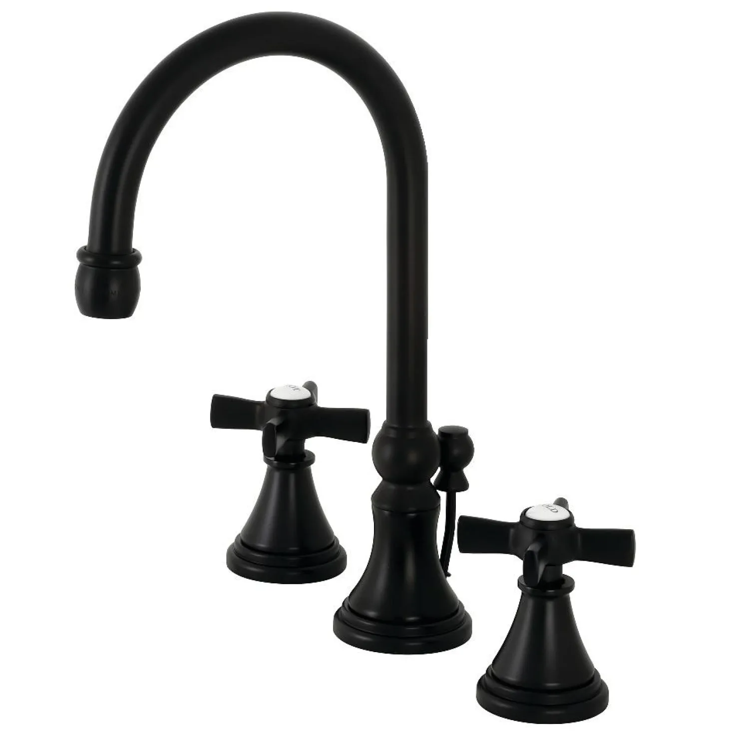 Kingston Brass KS298XZX-P Millennium Widespread Bathroom Faucet with Brass Pop-Up