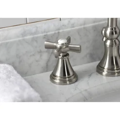 Kingston Brass KS298XZX-P Millennium Widespread Bathroom Faucet with Brass Pop-Up