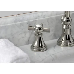 Kingston Brass KS298XZX-P Millennium Widespread Bathroom Faucet with Brass Pop-Up