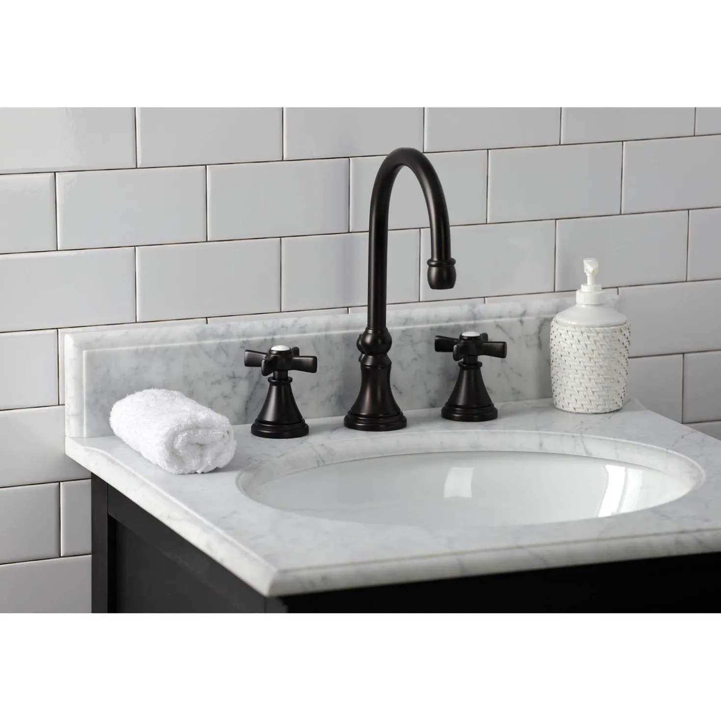 Kingston Brass KS298XZX-P Millennium Widespread Bathroom Faucet with Brass Pop-Up