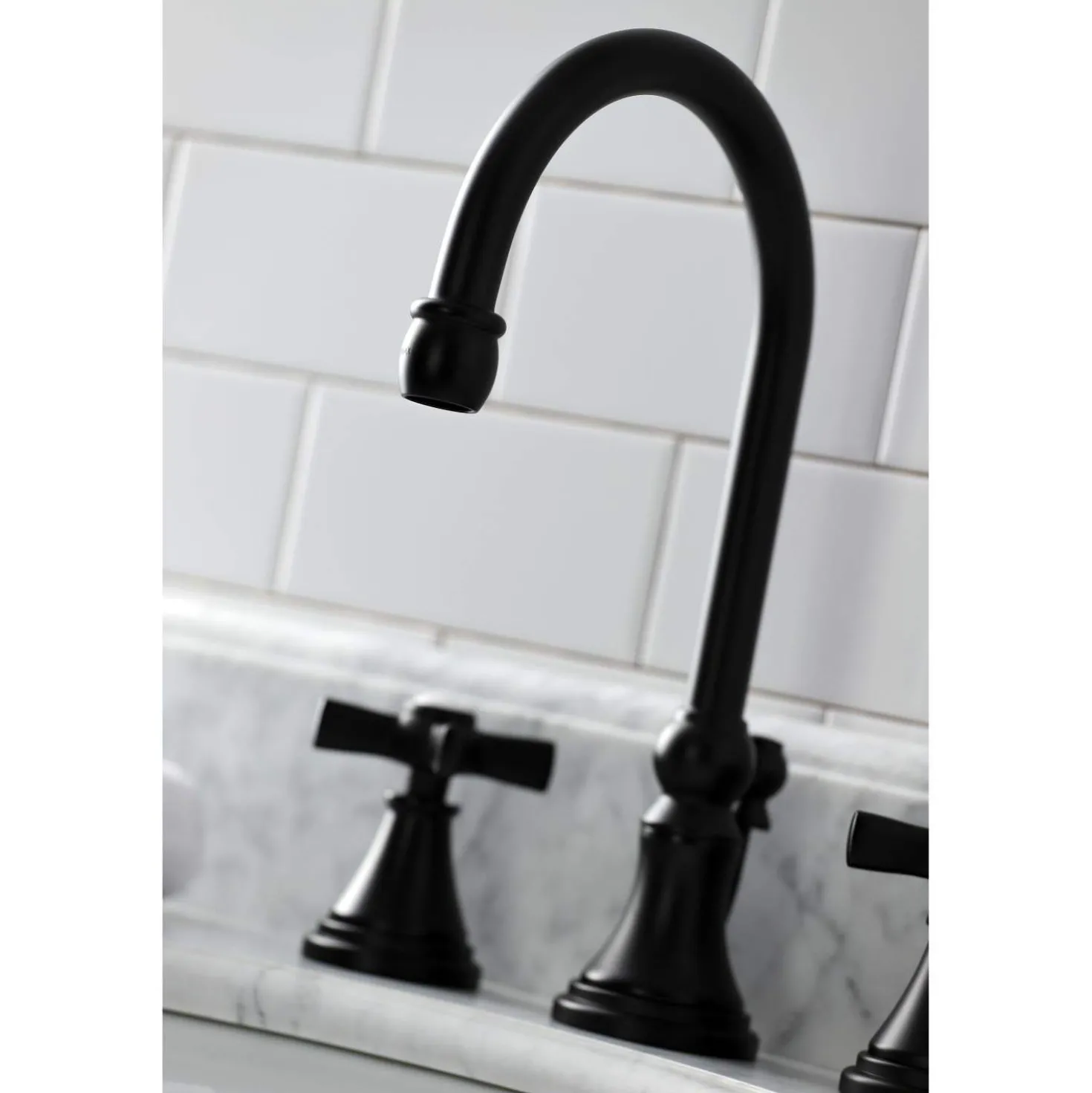 Kingston Brass KS298XZX-P Millennium Widespread Bathroom Faucet with Brass Pop-Up