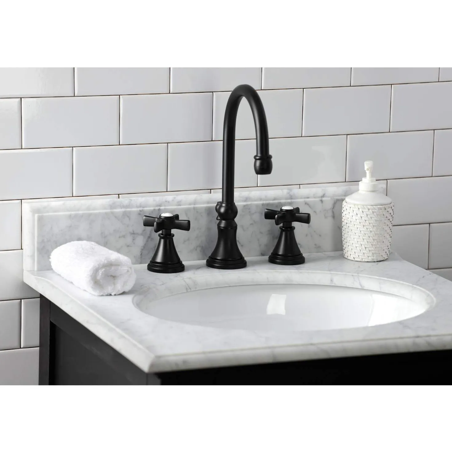 Kingston Brass KS298XZX-P Millennium Widespread Bathroom Faucet with Brass Pop-Up