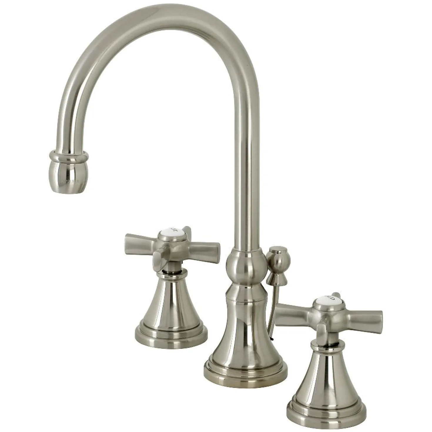 Kingston Brass KS298XZX-P Millennium Widespread Bathroom Faucet with Brass Pop-Up