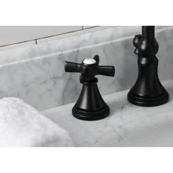 Kingston Brass KS298XZX-P Millennium Widespread Bathroom Faucet with Brass Pop-Up