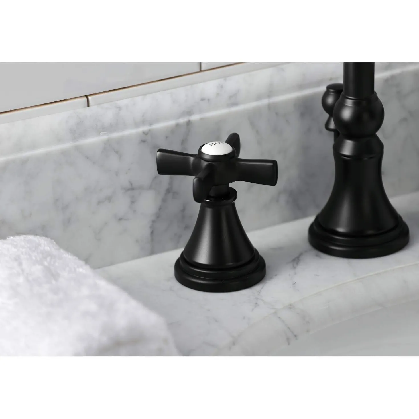 Kingston Brass KS298XZX-P Millennium Widespread Bathroom Faucet with Brass Pop-Up
