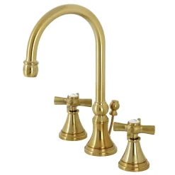 Kingston Brass KS298XZX-P Millennium Widespread Bathroom Faucet with Brass Pop-Up