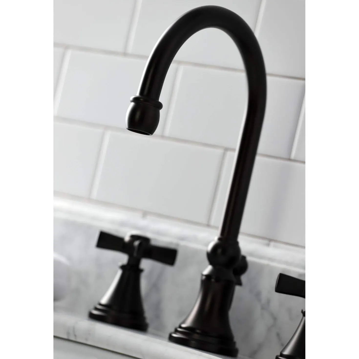 Kingston Brass KS298XZX-P Millennium Widespread Bathroom Faucet with Brass Pop-Up