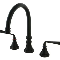 Kingston Brass KS2795ZLLS Silver Sage Widespread ADA Kitchen Faucet without Sprayer in Oil Rubbed Bronze