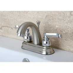 Kingston Brass Lever-Handle 4-Inch Centerset Bathroom Faucet