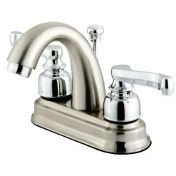 Kingston Brass Lever-Handle 4-Inch Centerset Bathroom Faucet