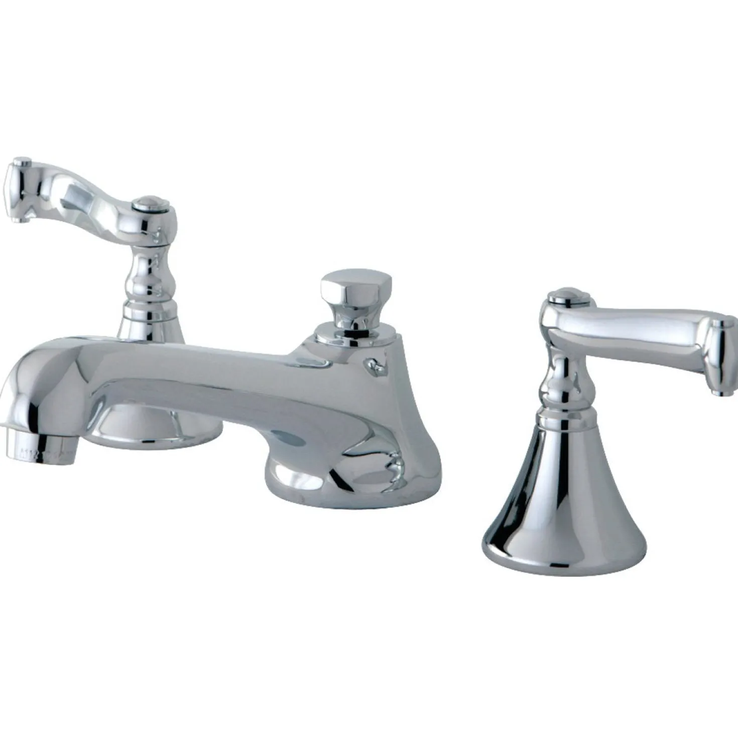 Kingston Brass Lever-Handle 8-Inch Widespread Bathroom Faucet