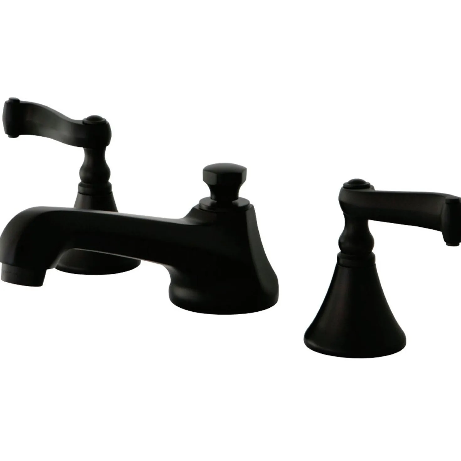 Kingston Brass Lever-Handle 8-Inch Widespread Bathroom Faucet