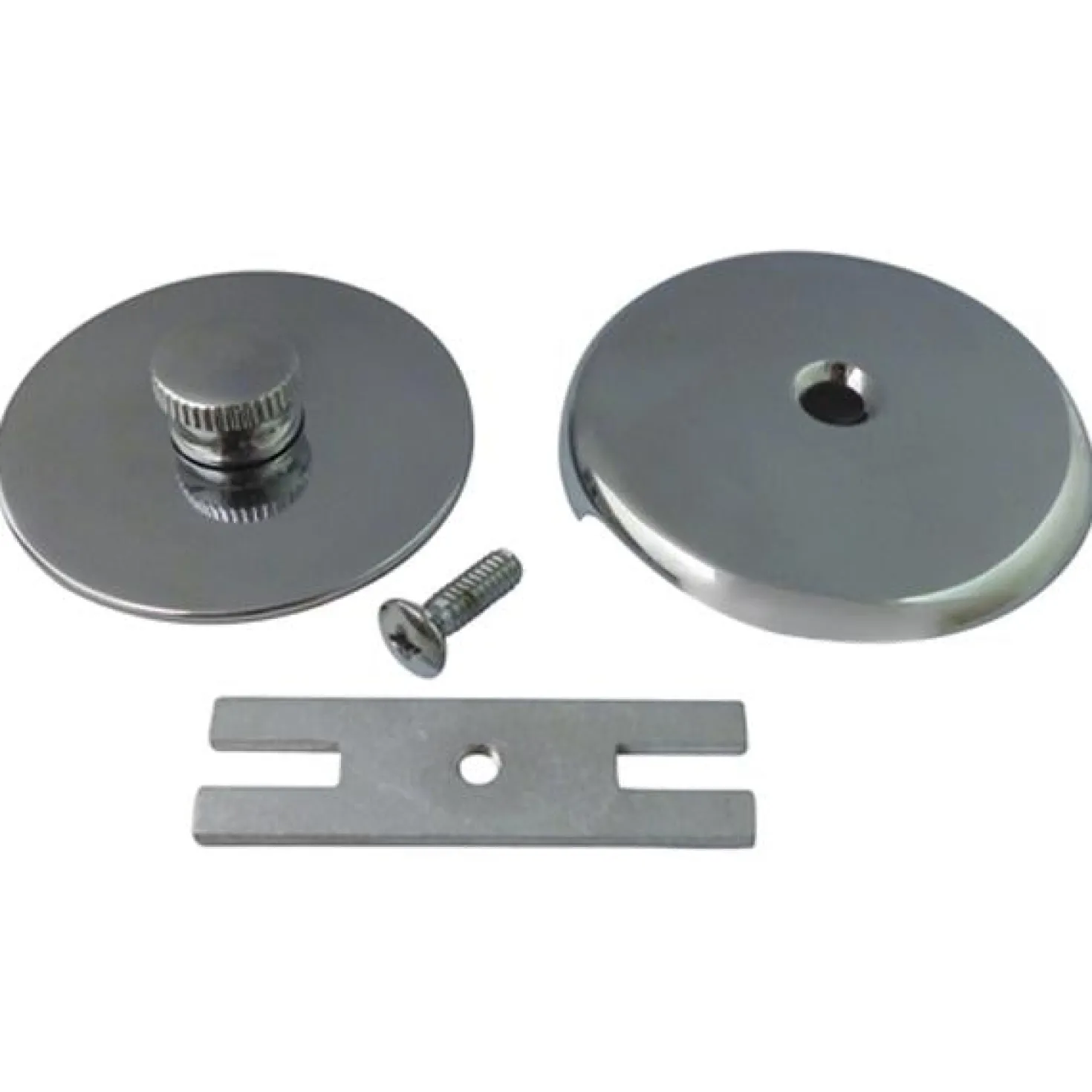 Kingston Brass Made to Match DTL5303A1 Quick Cover Up Tub Stopper in Polished Chrome with Overflow Plate