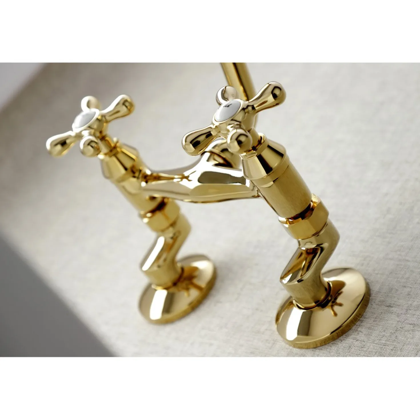 Kingston Brass Magellan 6" Adjustable Center Wall Mount Kitchen Faucet