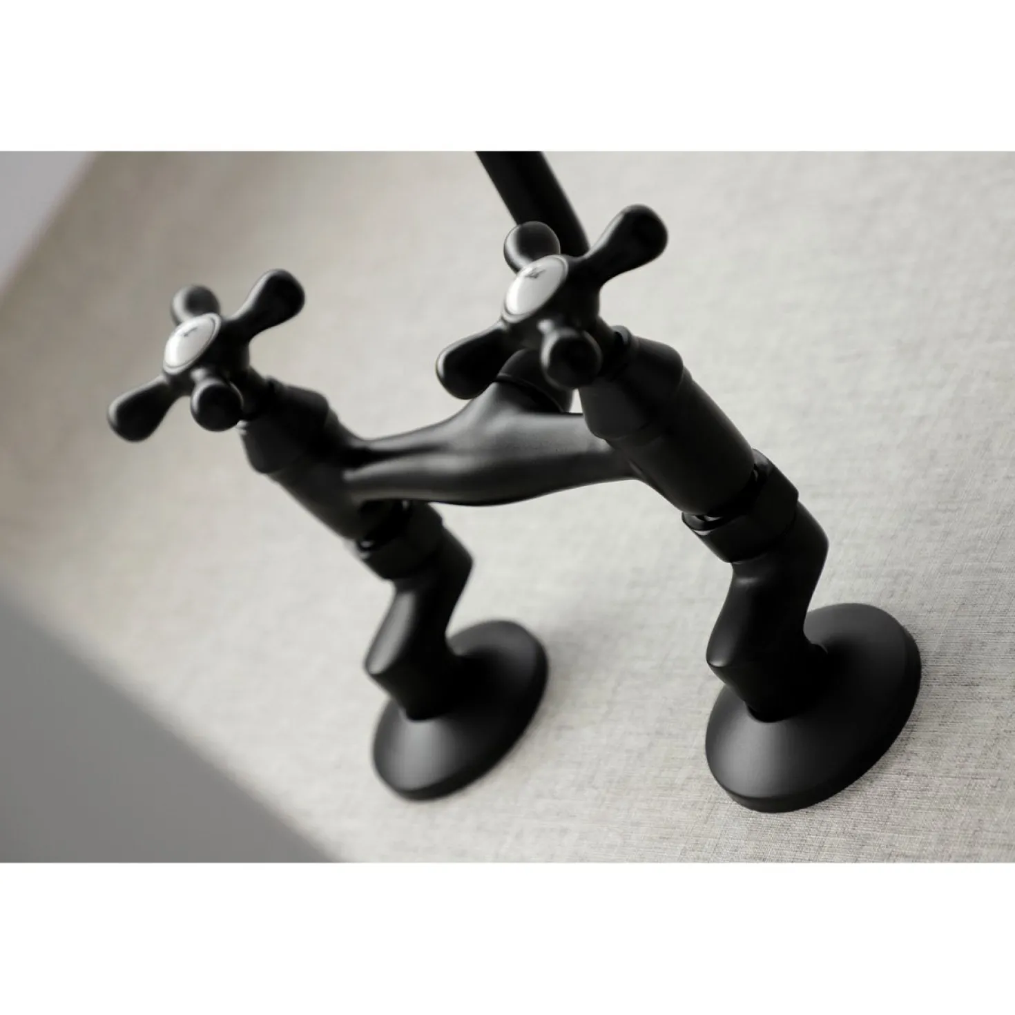 Kingston Brass Magellan 6" Adjustable Center Wall Mount Kitchen Faucet