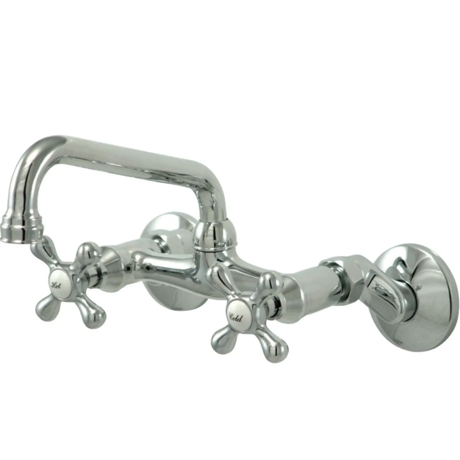 Kingston Brass Magellan 6" Adjustable Center Wall Mount Kitchen Faucet