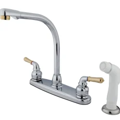 Kingston Brass Magellan Deck Mount 8-Inch Centerset Kitchen Faucet