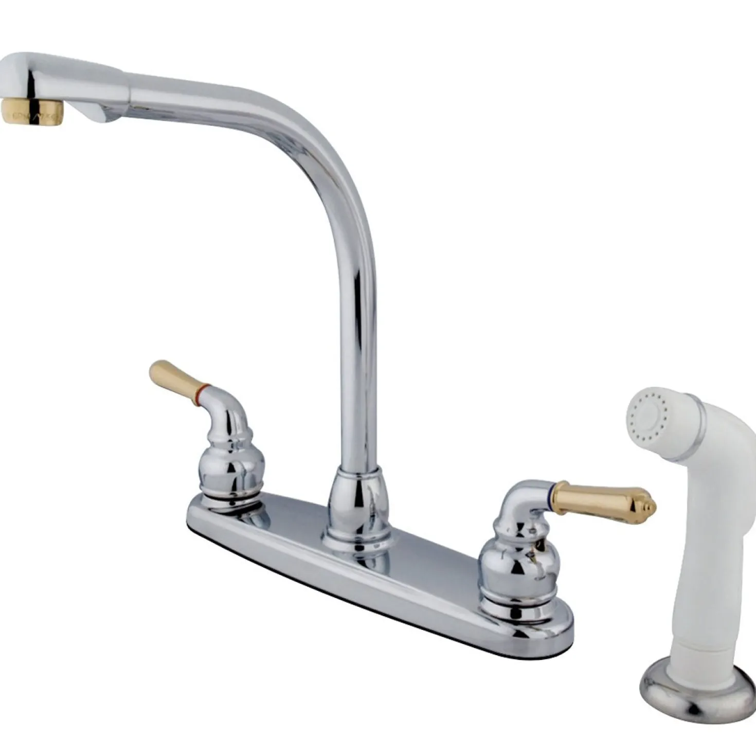 Kingston Brass Magellan Deck Mount 8-Inch Centerset Kitchen Faucet