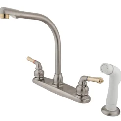 Kingston Brass Magellan Deck Mount 8-Inch Centerset Kitchen Faucet