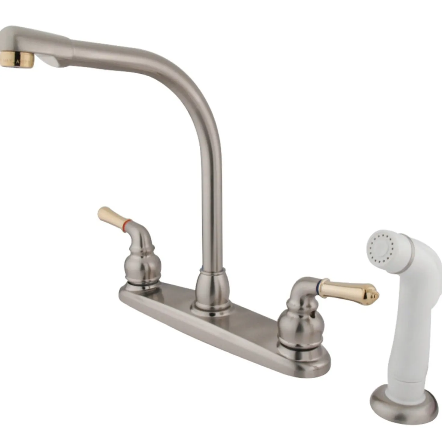 Kingston Brass Magellan Deck Mount 8-Inch Centerset Kitchen Faucet
