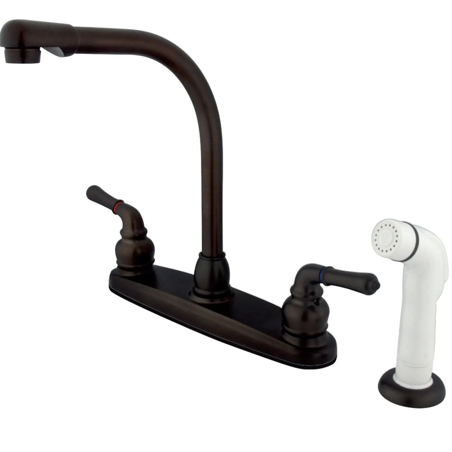 Kingston Brass Magellan Deck Mount 8-Inch Centerset Kitchen Faucet