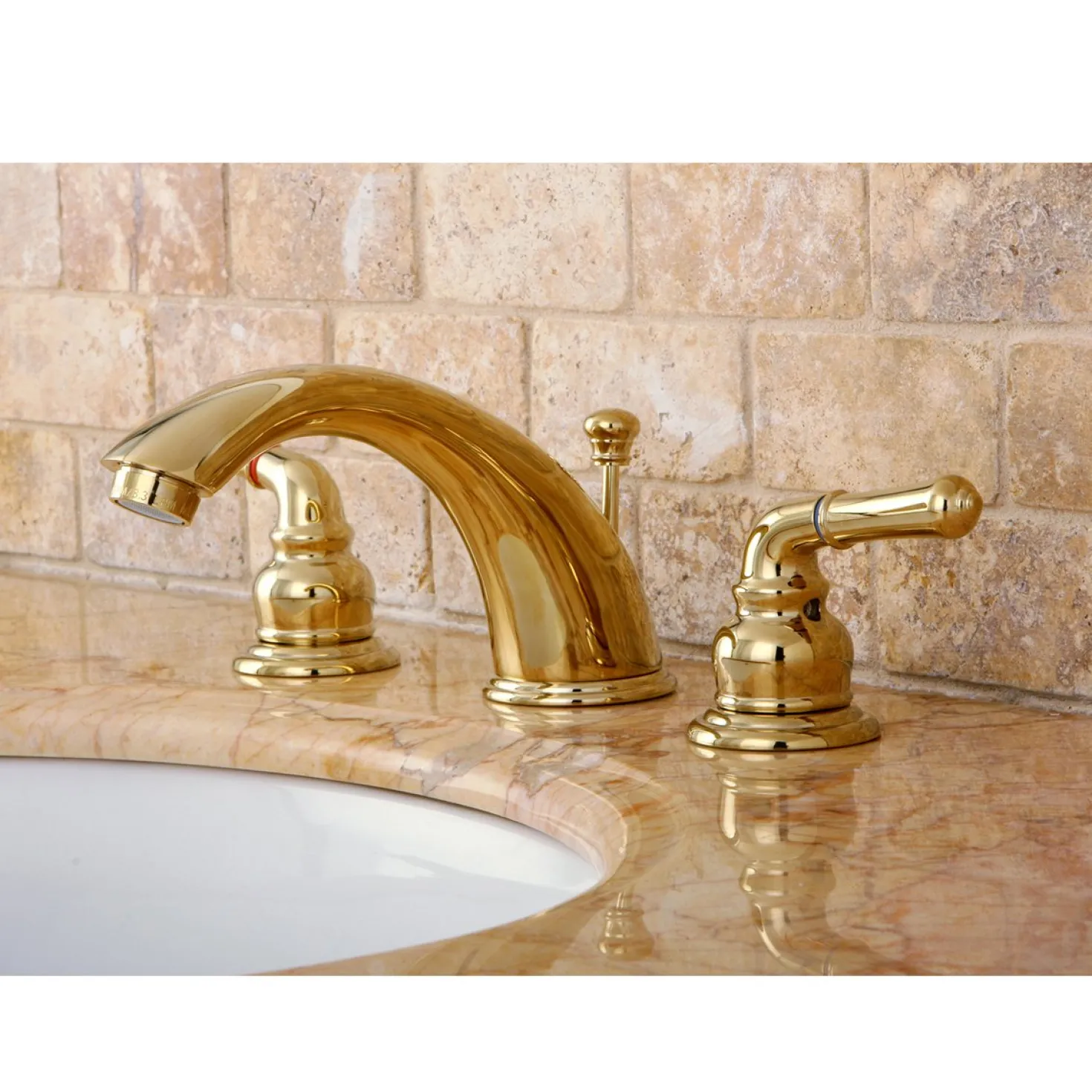Kingston Brass Magellan 3-Hole Widespread Bathroom Faucet