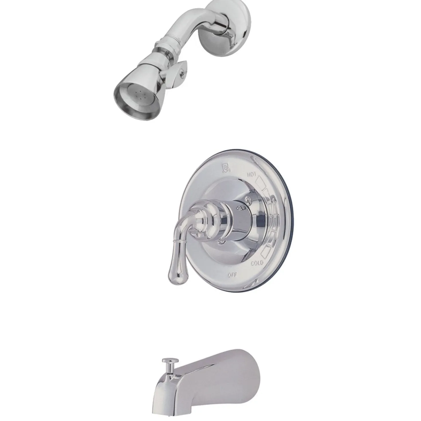 Kingston Brass Magellan Single Handle Tub and Shower Faucet in Polished Chrome