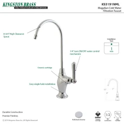 Kingston Brass Magellan Single Handle Water Filtration Faucet