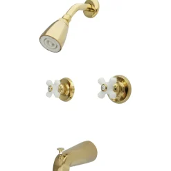 Kingston Brass Magellan Solid Brass Two Handle Tub and Shower Faucet