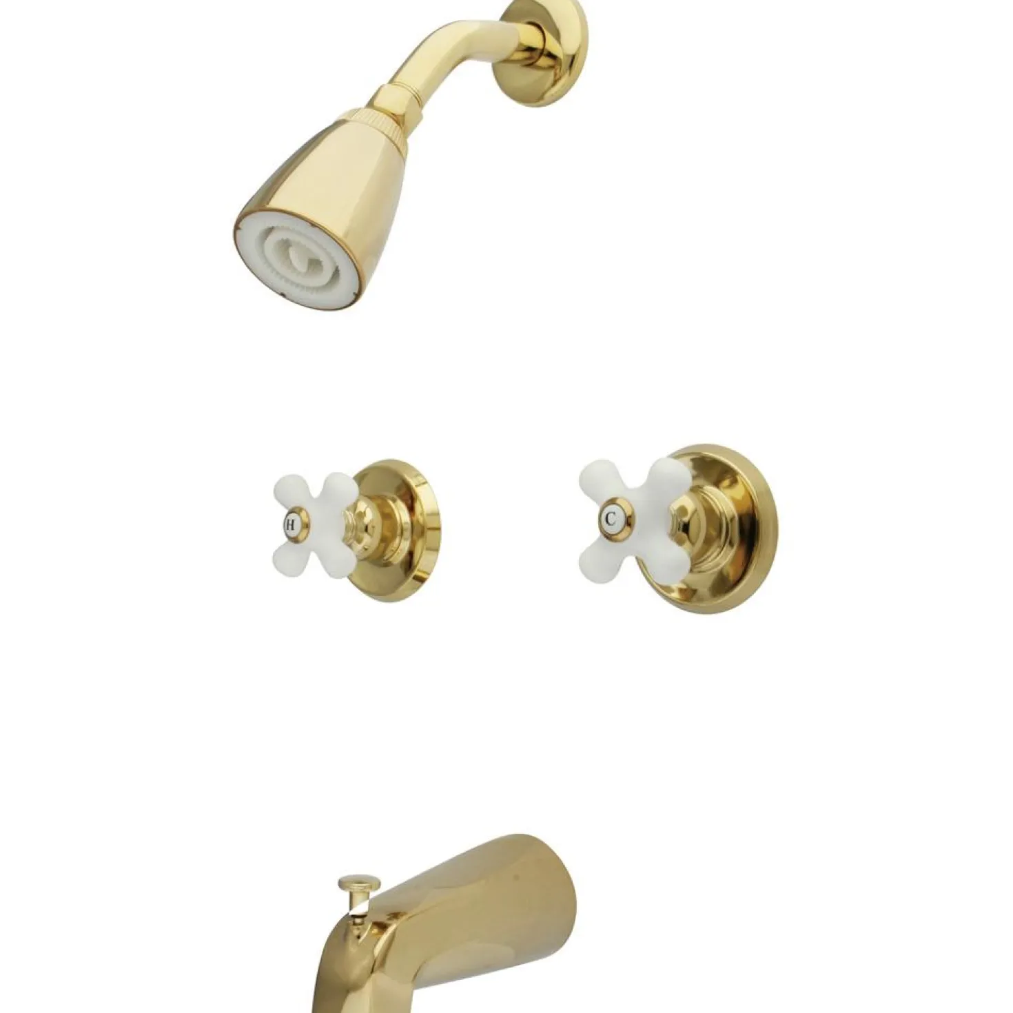 Kingston Brass Magellan Solid Brass Two Handle Tub and Shower Faucet