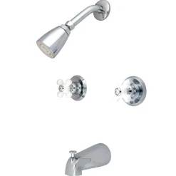 Kingston Brass Magellan Solid Brass Two Handle Tub and Shower Faucet